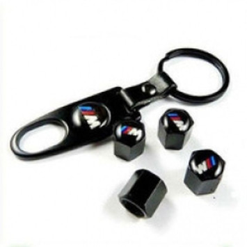 Брелок-ключ + колпачок на ниппель 4 шт JAC (черный)