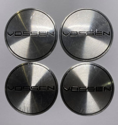 Этикетки на диски (метал)  диам. 56,5мм.  "VOSSEN" серебро  (4 шт.)