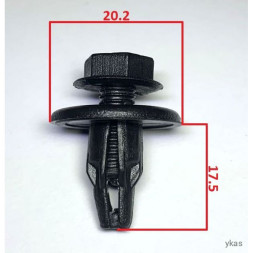 Клипсы  В=17,5 / Ш=20,2 мм.  (цена за упак. 10шт.)