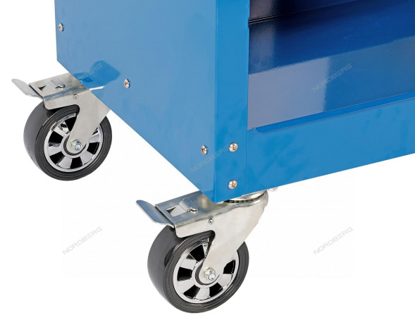 Тележка инструментальная NORDBERG T4N (3 выдвижных ящика + открытый отсек)