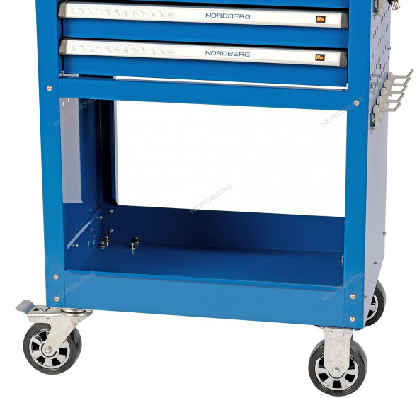 Тележка инструментальная NORDBERG T4N (3 выдвижных ящика + открытый отсек)