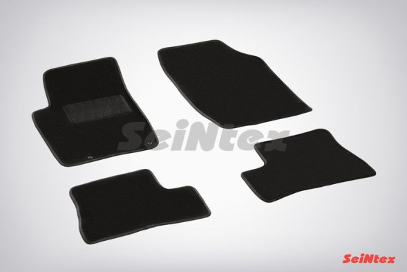 Коврики текстильн. Peugeot 206 1998-2012г. /компл.4шт./осн.резин./LUX