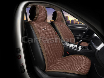 Накидки Фронт   «BREEZE FRONT»  Коричневый/Коричневый/Коричневый  (искусственный шёлк/экокожа)