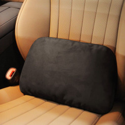 Подушка под поясницу Carlife алькантара Черный