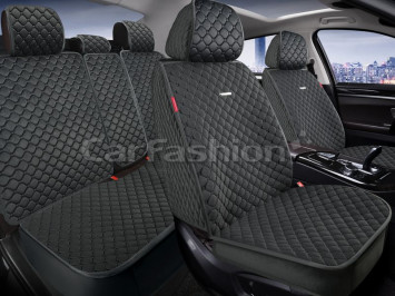 Комплект Накидок «POLO PLUS» Т.Серый (велюр/усиленная боковая утягивающая резинка/разд.подгол. )