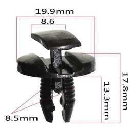 Клипсы  В=17,8 / Ш=19,9 мм.  (цена за упак. 10шт.)