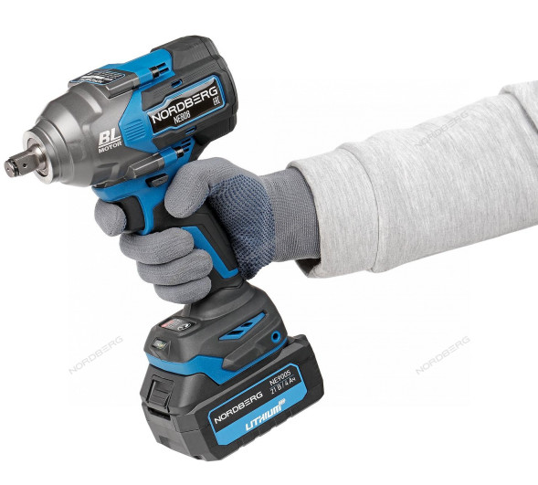 Аккумуляторный гайковерт NORDBERG NE808K (1/2&quot;, 21В, 1200Нм)