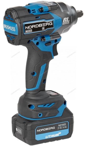 Аккумуляторный гайковерт NORDBERG NE808K (1/2&quot;, 21В, 1200Нм)
