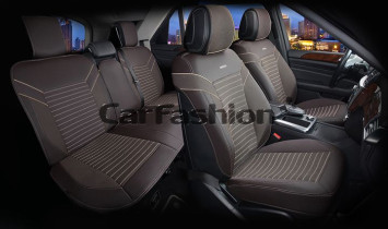 Комплект Накидок «CHESTER PLUS» Коричневый/Бежевый/Бежевый (экокожа)