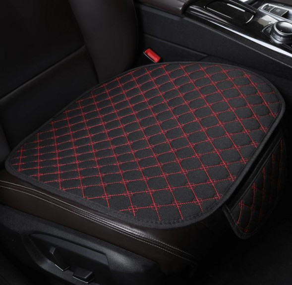 Накидка  Carlife  «Romb» нижняя часть  с карманом жаккард черная с красной строчкой