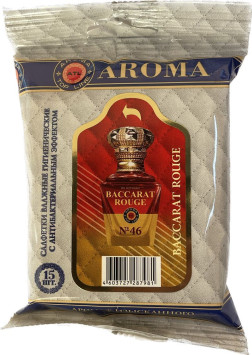 Парфюмированные салфетки малые AROMA Top Line BACCARD ROUGE (упак.15шт)