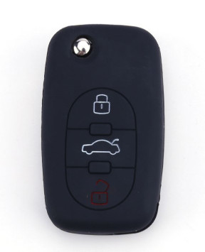 Чехол силиконовый для ключа зажигания  AUDI (три кнопки) №1