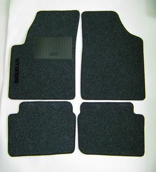 Коврики текстильн. Hyundai  i 10 c 2008г /компл.5шт./осн.резин.