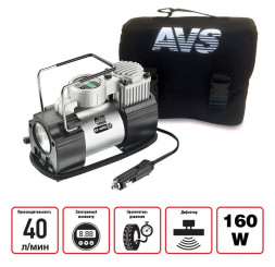 Компрессор  AVS  KE 400EL  160Вт/10Атм/40л/ фонарь / эл.манометр/ АВТОСТОП/ прикуриватель