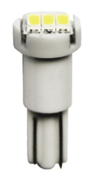 Маяк Cвет-од 12V T5 бц 3SMD W2,0x4 6D GREEN (3014) (уп.10шт) (панель пр.)