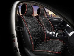 Накидки Фронт «BREEZE FRONT» Чёрный/Чёрный/Красный (искусственный шёлк/экокожа)