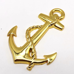Наклейка 3D   Якорь (7,8x5,2см)  Золото