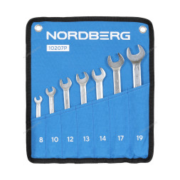 Набор ключей комбинированных NORDBERG на полотне (7 предметов)