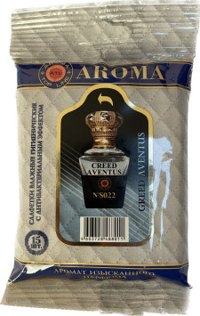 Парфюмированные салфетки малые AROMA Top Line CREED AVENTUS (упак.15шт)