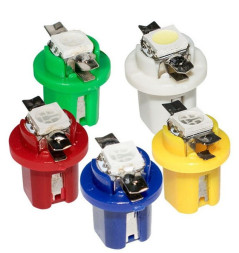 SOLAR  Свет-од  12V  T5 B8.5D 1 SMD  W2.x4.6d синий (цена за 1шт)