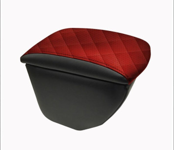 Подлокотник мод. LADA Largus  чёрный/красный/красный  РОМБ