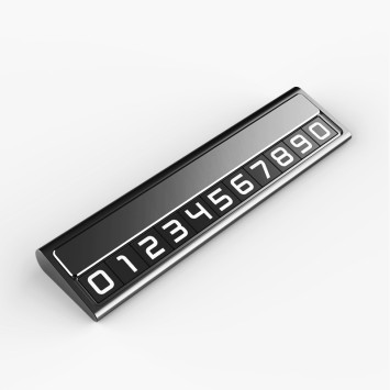 Табличка с номером телефона под стекло №12  Черный