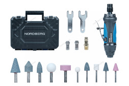 Пневматическая бормашинка NORDBERG NP3022K в кейсе (с комплектом насадок)