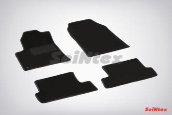 Коврики текстильн. Peugeot 407 2004-2010г. /компл.4шт./осн.резин./LUX