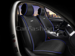 Накидки Фронт «BREEZE FRONT» Чёрный/Чёрный/Синий (искусственный шёлк/экокожа)