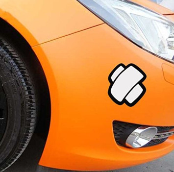 Наклейка &quot;Лейкопластырь&quot;   (5*5см)  Белый (черный край)