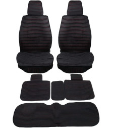 Комплект Накидок  Seintex  «Horizont» Чёрный/Красный (велюр)