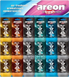 Осв.возд. Areon LIQUID &quot;автомобили&quot;  MIX  &quot;X-VERSION&quot; (цена за лист 18шт.)