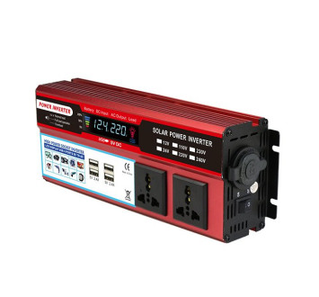 Преобраз. напряжения Carlife 24-110V 1500W, две розетки, 4 USB, вольтметр (пиковая 3000W)