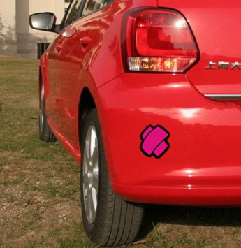 Наклейка &quot;Лейкопластырь&quot;   (5*5см)  Красный (черный край)