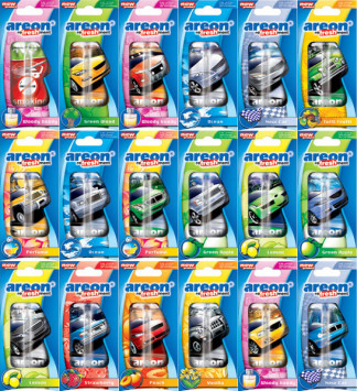 Осв.возд. Areon LIQUID &quot;автомобили&quot;  MIX  AUTO (цена за лист 18шт.)