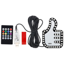 Стоп дополнительный   РУКА мал. "палец вверх" оранжевая, USB питание с пультом