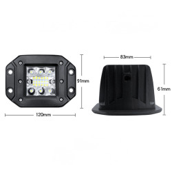 Фара Off Road  ближний свет  24 SMD , 4800Лм, 6000k, 36W (120*91мм)