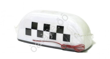 Такси шашечки магн.  &quot;TAXI&quot;  с подсветкой 12V Белый