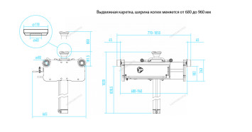 Траверса пневмогидравлическая NORDBERG N5015T для грузовиков (15 тонн) 