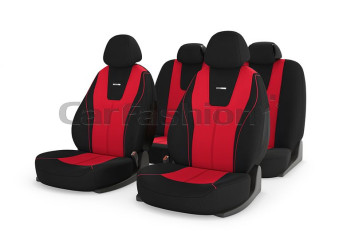 Комплект Накидок «DOUGLAS» Красный/Чёрный/Красный