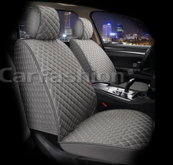 Накидки Фронт   «CUBE FRONT»  Серый/Серый/Серый  (лён/экокожа)