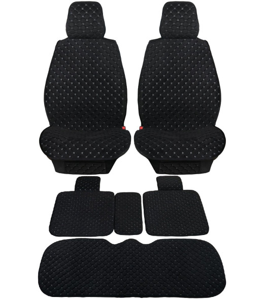 Комплект Накидок  Seintex  «Romb Plus» Чёрный (велюр)