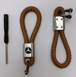 Брелок кожа плетенная  ZOTYE  Коричевый