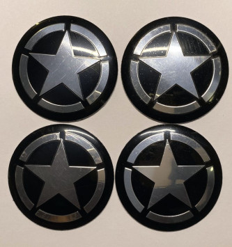 Этикетки на диски (метал)  диам. 56,5мм.  &quot;звезда&quot;  (4 шт.)