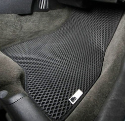 Коврики Ford Focus III 2010-2015г.   основа черная, кант синий  EVA