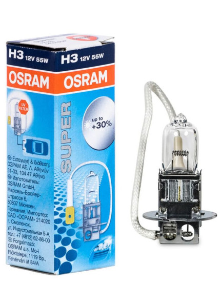 Лампа OSRAM 12V     H3   55W  SUP  PK22s (картон 1шт) +30%