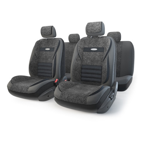 Набор чехлов Аutoprofi &quot;MULTI COMFORT&quot; полный к-т  &quot;черный&quot; экокожа+велюр 11 предм.