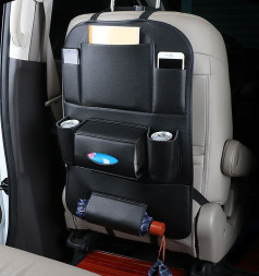 Органайзер на спинку сидения "Carlife" экокожа Черный