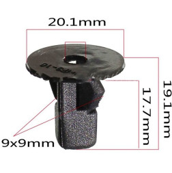Клипсы  В=19,1 / Ш=20,1 мм.  (цена за упак. 10шт.)