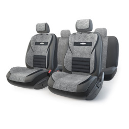 Набор чехлов Аutoprofi &quot;MULTI COMFORT&quot; полный к-т  &quot;чёрн./т.серый&quot; экокожа+велюр 11 предм.